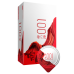 OLO Condom Red Thin 001 Heat Sensitive No Condom Feel Byt Hyaluronic Acid Water Soluble No Wash Long lasting Male Tight Fox Tail