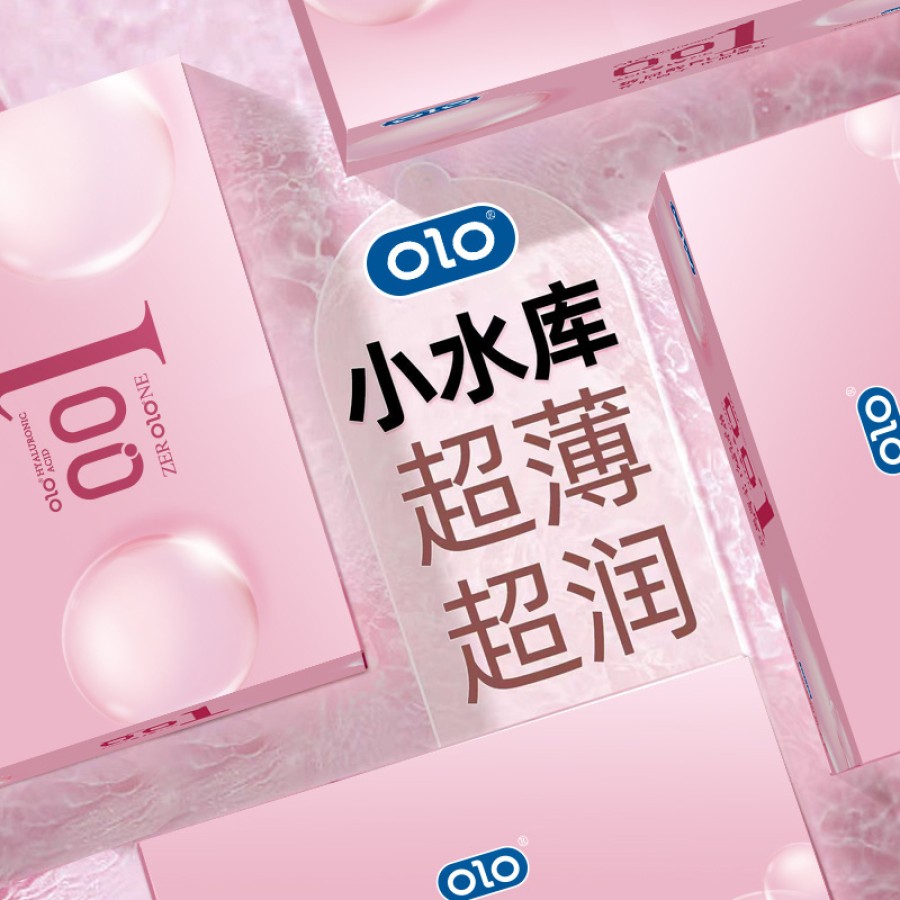 OLO Condoms 10 Pack Adult Male Hyaluronic Acid Condoms Ultra Thin 001